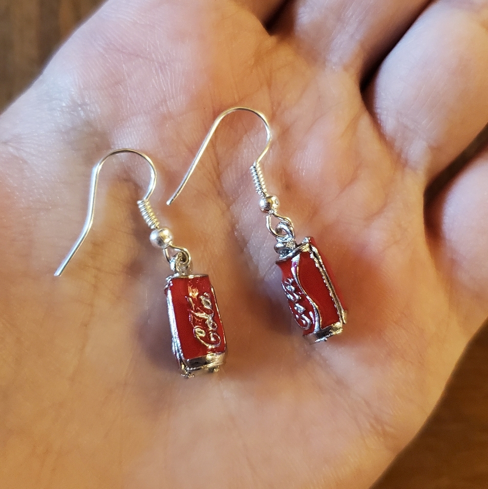 NWOT Tiny Coca Cola Earrings - Picture 7 of 7